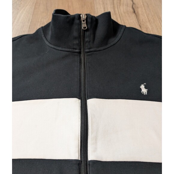 Polo Ralph Lauren Size XL Performance Zip Jacket Black Pockets Cotton Pony - Picture 10 of 12